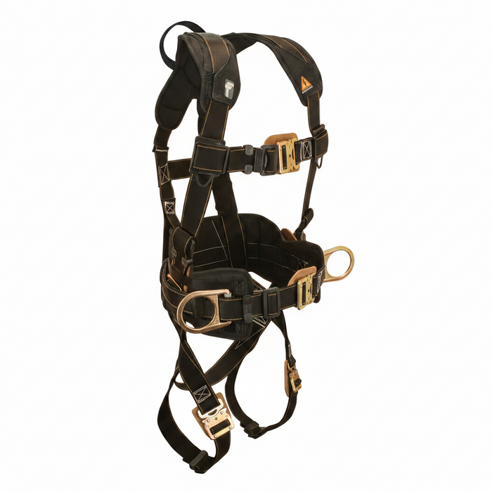 Falltech 8081S Arc Flash Nylon Const Belted FBH Small Dorsal Loop+Hip Ds QC Legs/QC Chest w/Leather, Falltech Fall Protection