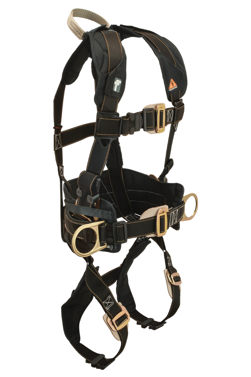 Falltech 8084S Arc Flash Nylon Const Belted FBH Small Dorsal Loop+Hip Ds MB Legs/MB Chest w/Leather, Falltech Fall Protection