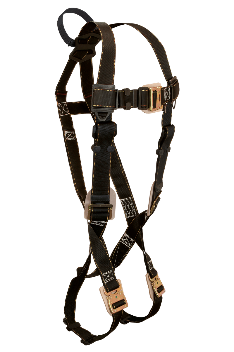 Falltech 8087 Arc Flash Nylon Standard Non-Belted FBH UniFit Dorsal Loop QC Legs/QC Chest w/Leather, Falltech Fall Protection
