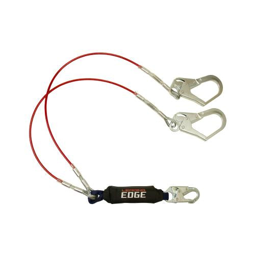 Falltech 8354LEY3 Y-Leg Lanyard with Snap and Rebar Hooks 6', Energy Absorbing Lanyard