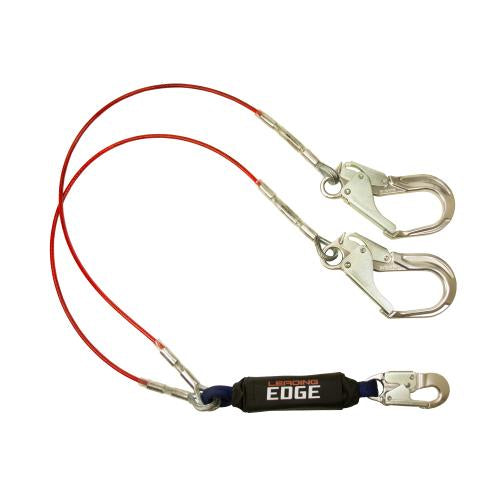 Falltech 8354LEY3A Y-Leg Lanyard with Snap and Rebar Hooks 6', Energy Absorbing Lanyard