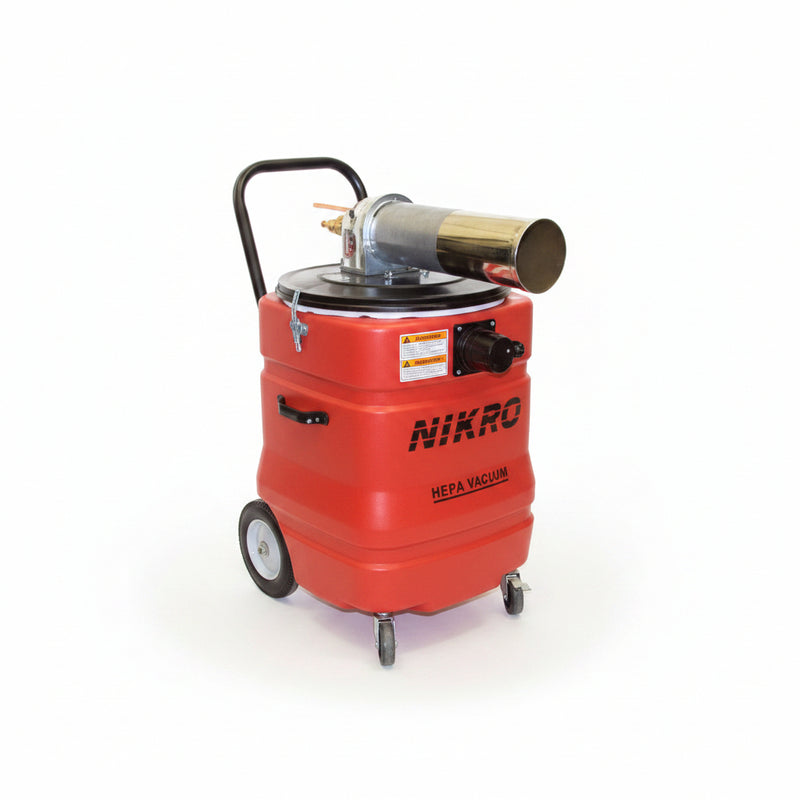Nikro Industries Inc. NIKRO APD15150 APD 15150 15 Gallon Compressed Air Powered HEPA Vacuum Cleaner, HEPA Filtered Vacuums