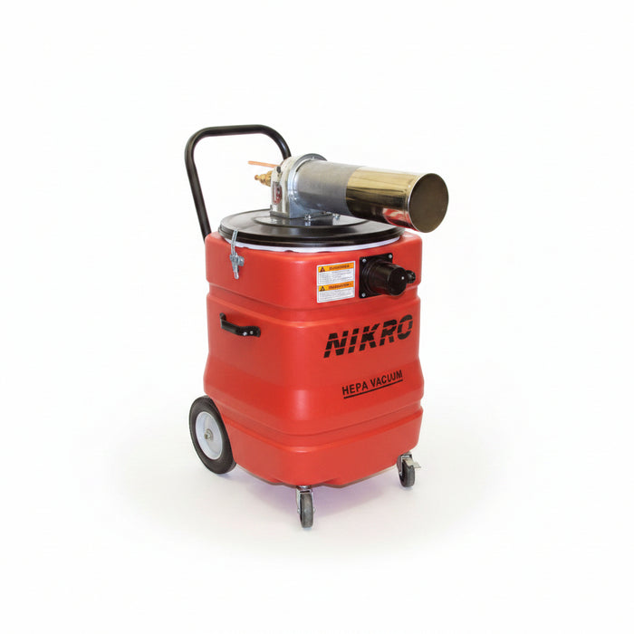 Nikro Industries Inc. NIKRO APD15150 APD 15150 15 Gallon Compressed Air Powered HEPA Vacuum Cleaner, HEPA Filtered Vacuums