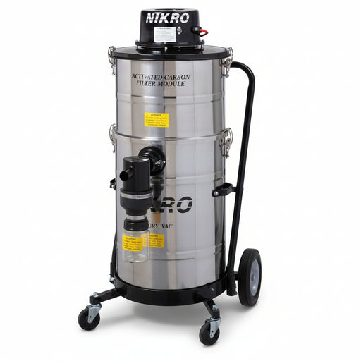 Nikro Industries Inc. NIKRO MV15110-SS MV 15110 SS 15 Gallon Mercury Recovery Vacuum Cleaning Equipment, Mercury Recovery Vacuums