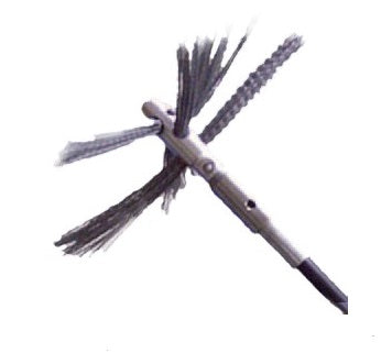 Nikro Industries Inc. Nikro 862056 Replacement 18 Inch Round Silica Carbide Button Brush, Brush Systems