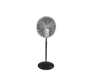 Pinnacle Climate Technologies Schaefer 30PFR 30" White Fan with Pedestal Stand, Pedestal & Cart Circulation OSHA Fans