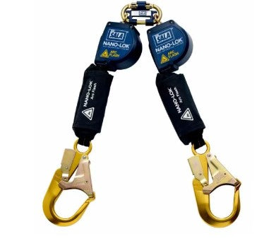 3M DBI SALA 3M DBI-SALA 3101539 Nano-Lok Arc Flash Twin-Leg Quick Connect Self Retracting Lifeline - Web, 8 ft. (2.4 m), Self-retracting Lifelines
